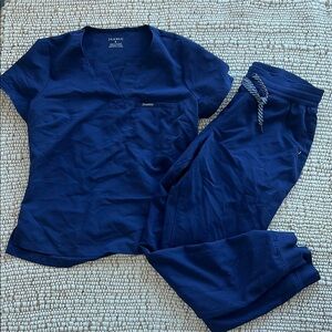 Jaanuu Navy Blue Scrub Set